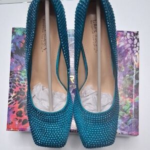 Cape Robbin Teal Embellished Heels
